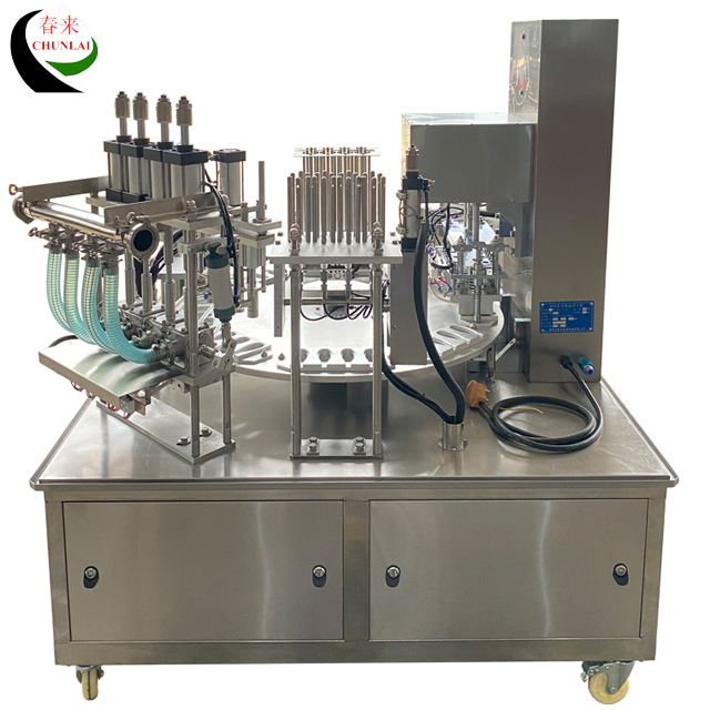 KIS-900 4 cuillères par unité de temps de type rotatif miel cuillère Machine de remplissage d'étanchéité